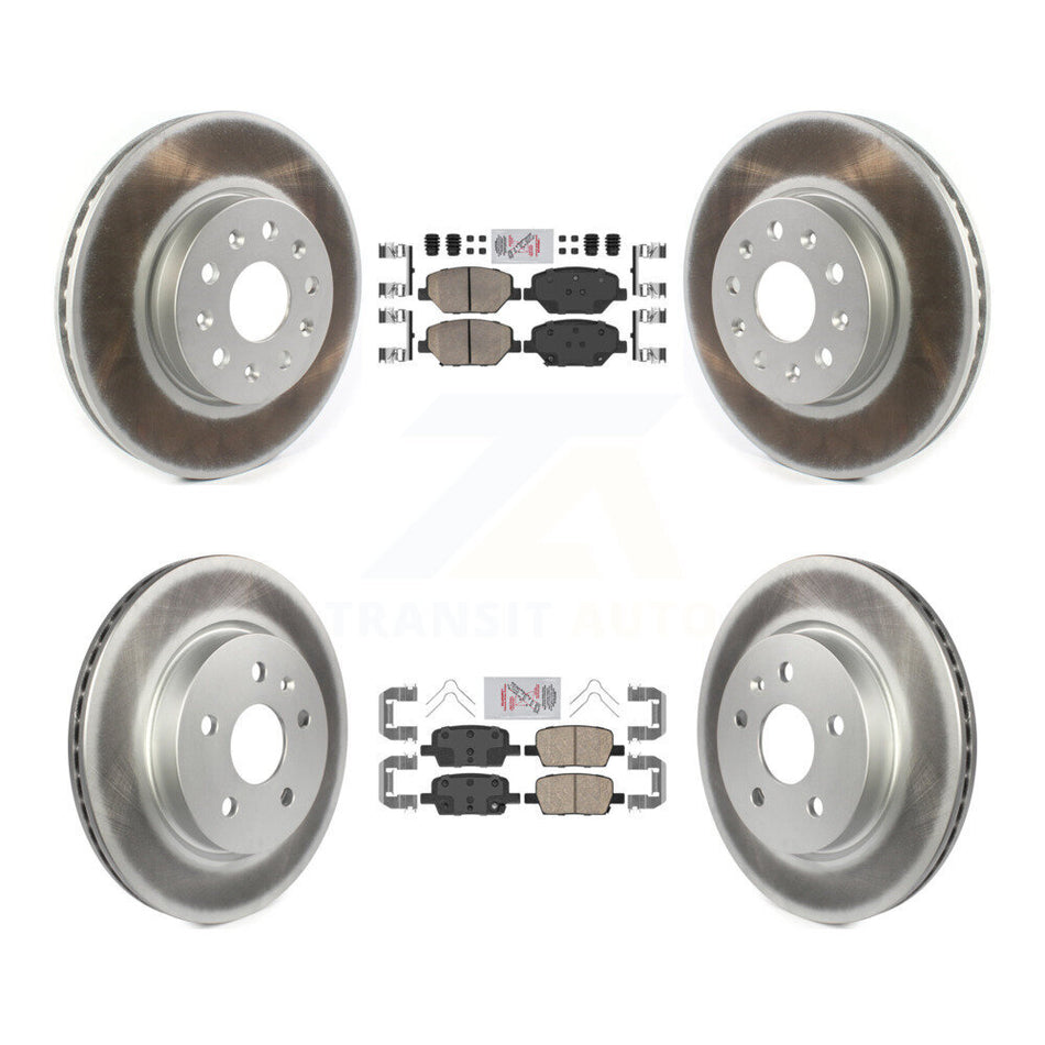 Front Rear Ceramic Pad Coat Brake Rotors Kit For Chevrolet Camaro Without Brembo Calipers KGA-101595