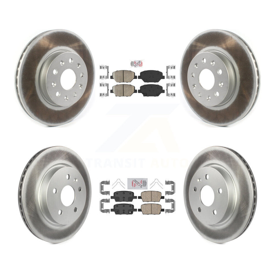 Front Rear Ceramic Pad Coat Brake Rotors Kit For Chevrolet Camaro Without Brembo Calipers KGA-101596