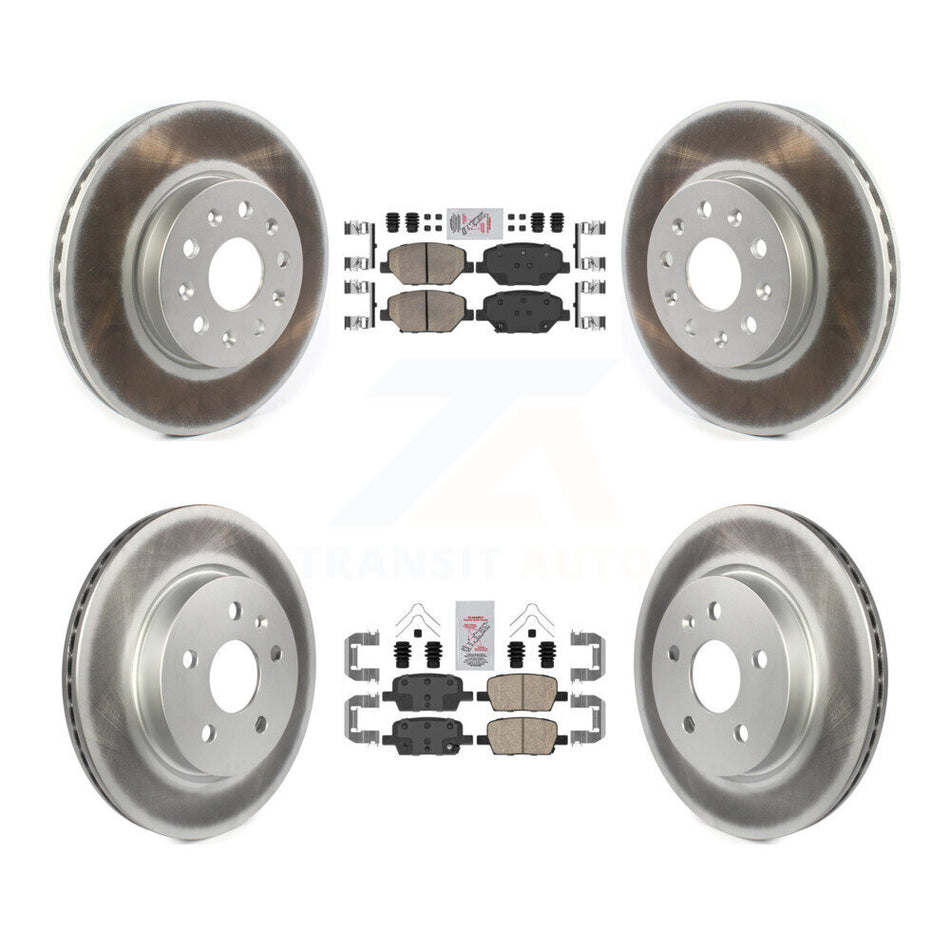Front Rear Ceramic Pad Coat Brake Rotors Kit For Chevrolet Camaro Without Brembo Calipers KGA-101601