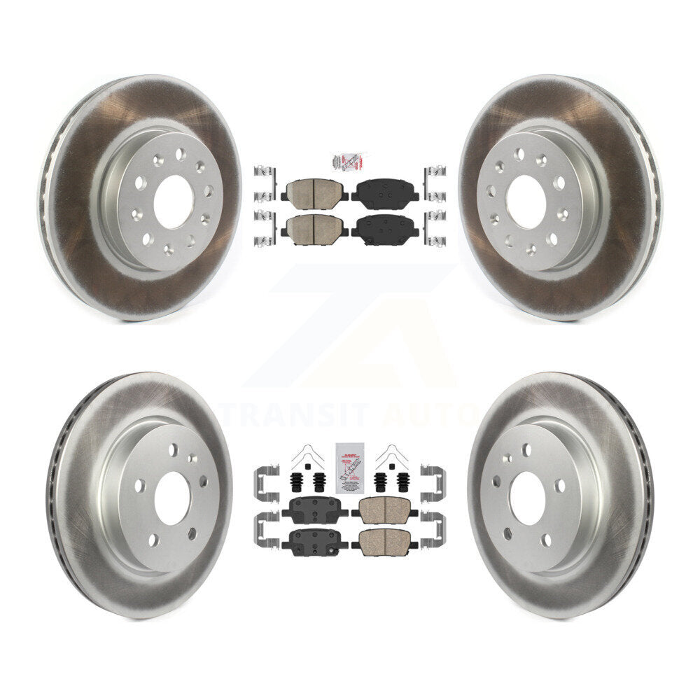 Front Rear Ceramic Pad Coat Brake Rotors Kit For Chevrolet Camaro Without Brembo Calipers KGA-101602