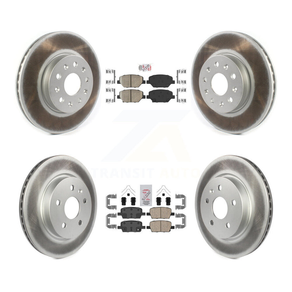 Front Rear Ceramic Pad Coat Brake Rotors Kit For Chevrolet Camaro Without Brembo Calipers KGA-101602