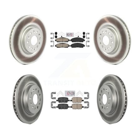Front Rear Ceramic Pad And Coated Disc Brake Rotor Kit For Cadillac XT5 Buick Enclave XT6 KGA-101607