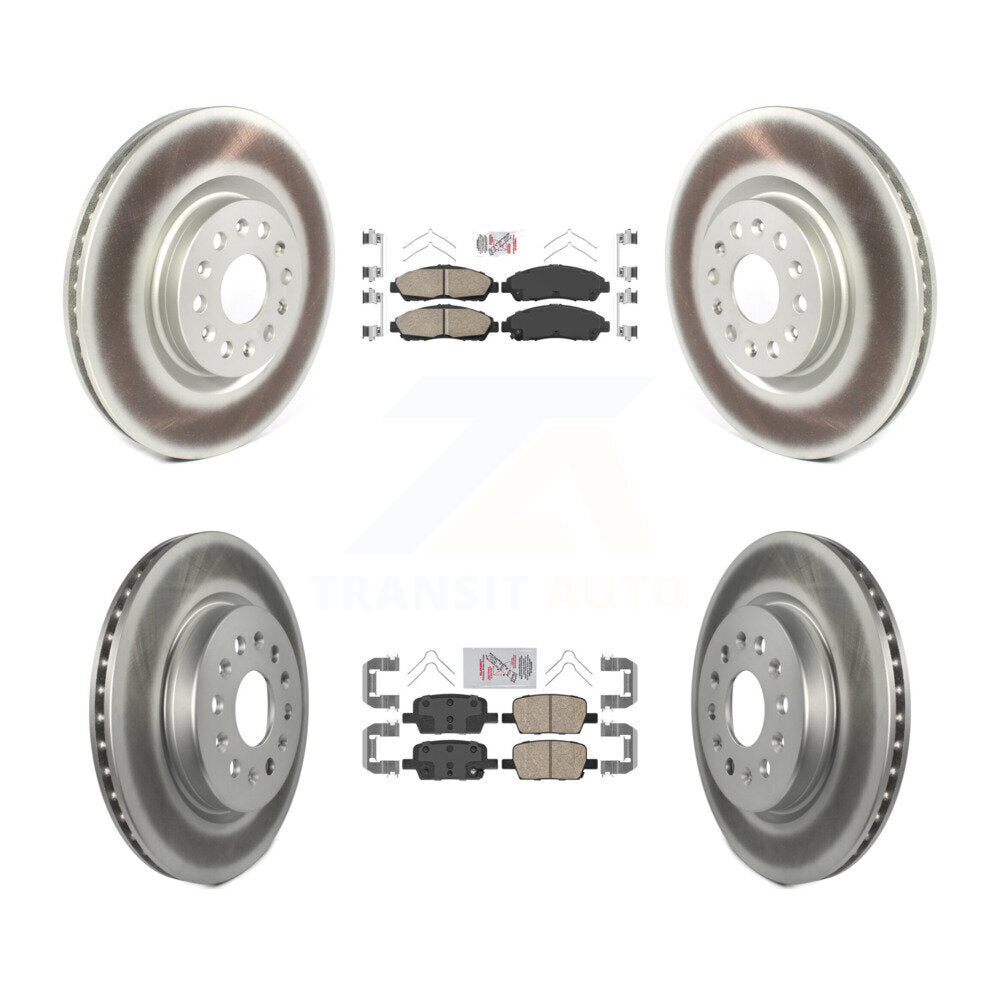 Front Rear Ceramic Pad And Coated Disc Brake Rotor Kit For Cadillac XT5 Buick Enclave XT6 KGA-101608