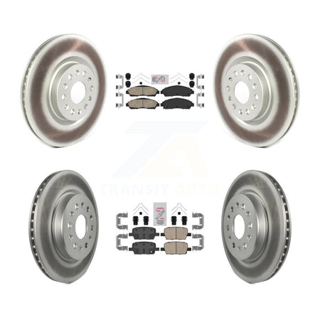 Front Rear Ceramic Pad And Coated Disc Brake Rotor Kit For Cadillac XT5 Buick Enclave XT6 KGA-101609