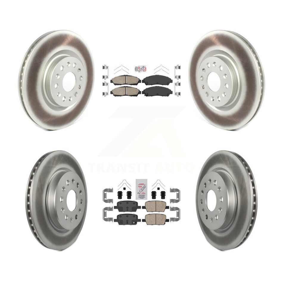 Front Rear Ceramic Pad And Coated Disc Brake Rotor Kit For Cadillac XT5 Buick Enclave XT6 KGA-101610