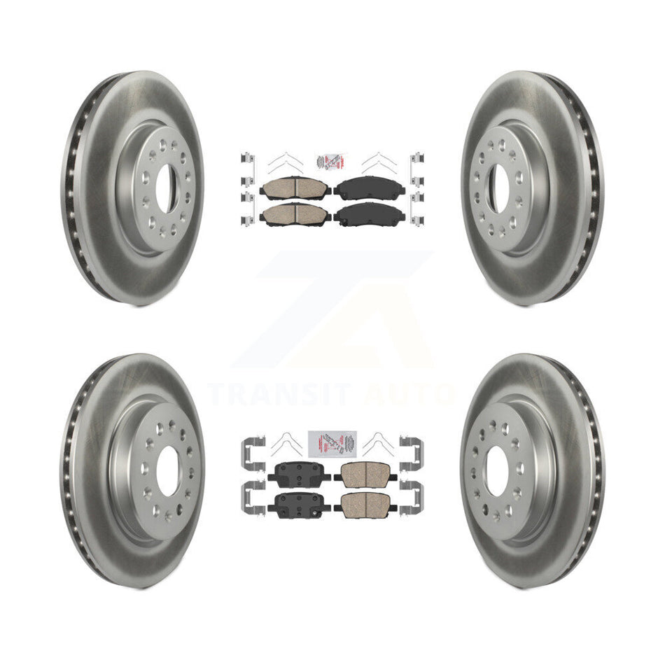 Front Rear Ceramic Pad Coat Disc Brake Rotor Kit For Chevrolet Traverse GMC Acadia Blazer KGA-101612