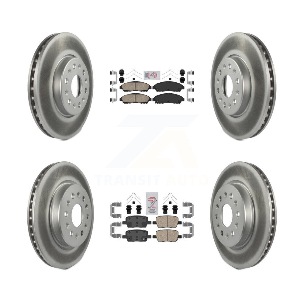Front Rear Ceramic Pad Coat Disc Brake Rotor Kit For Chevrolet Traverse GMC Acadia Blazer KGA-101613