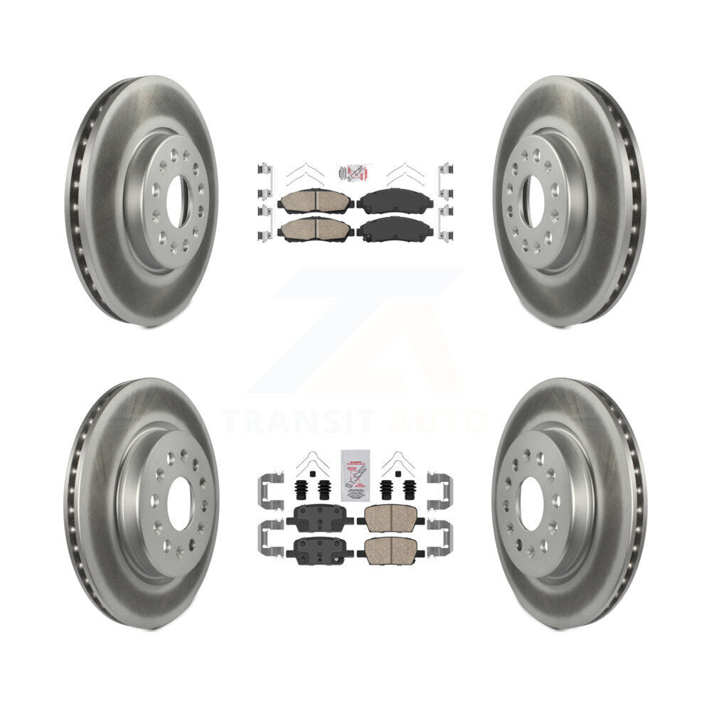 Front Rear Ceramic Pad Coat Disc Brake Rotor Kit For Chevrolet Traverse GMC Acadia Blazer KGA-101614