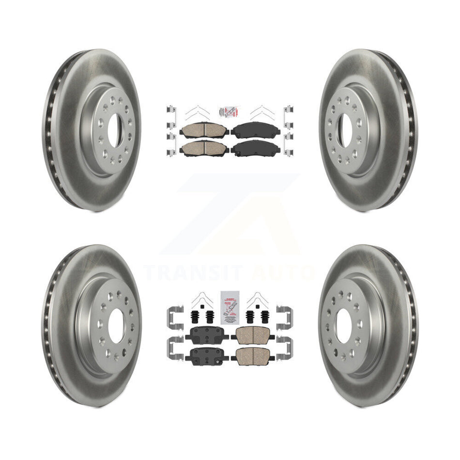 Front Rear Ceramic Pad Coat Disc Brake Rotor Kit For Chevrolet Traverse GMC Acadia Blazer KGA-101614