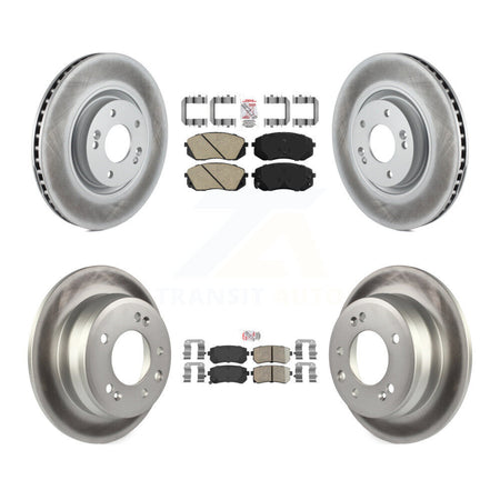 Front Rear Ceramic Pads And Coated Disc Brake Rotors Kit For Hyundai Tucson KGA-101645