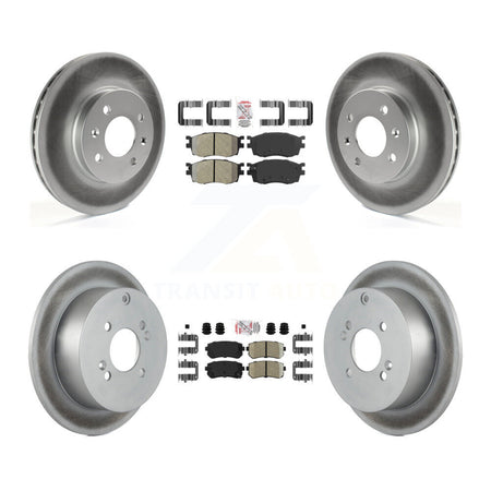 Front Semi-Metallic Rear Ceramic Pad Coat Brake Rotor Kit For Hyundai Accent Kia Rio5 Rio KGA-101651