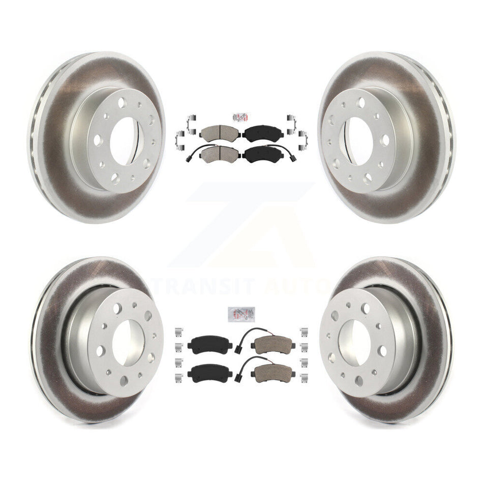 Front Rear Semi-Metallic Pad Coated Disc Brake Rotor Kit For Ram ProMaster 2500 3500 1500 KGA-101663