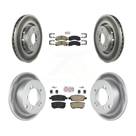 Front Rear Ceramic Pad And Coated Disc Brake Rotor Kit For 2005-2006 Mitsubishi Outlander KGA-101709