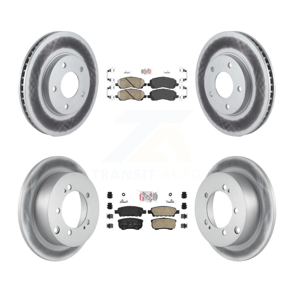 Front Rear Ceramic Pads And Coated Disc Brake Rotors Kit For Mitsubishi Lancer KGA-101710