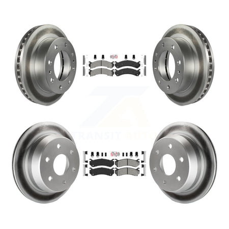 Front Rear Semi-Metallic Pad & Coated Brake Rotor Kit For Chevrolet Silverado 2500 HD GMC KGA-101731