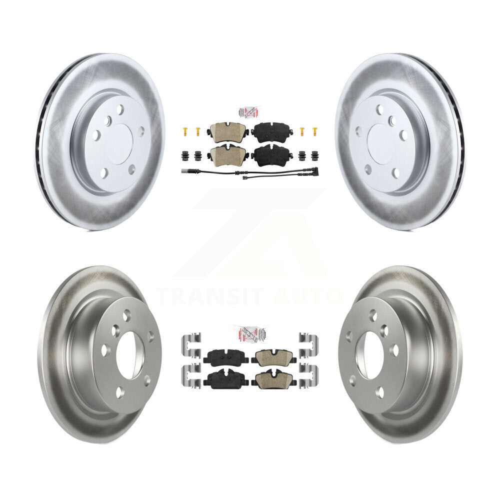 Front Rear Ceramic Pads And Coated Disc Brake Rotors Kit For Mini Cooper KGA-101734