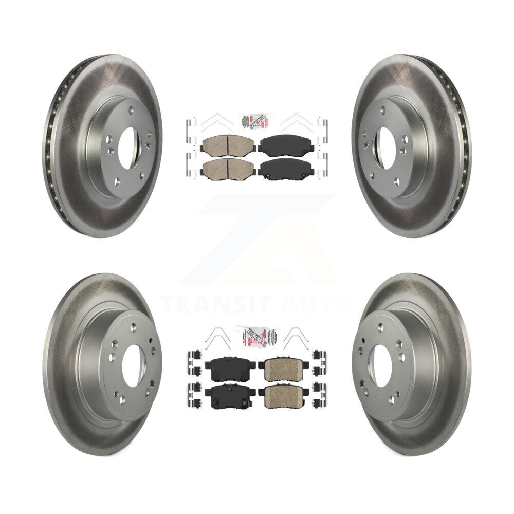 Front Rear Ceramic Pads And Coated Disc Brake Rotors Kit For Honda Accord KGA-101737
