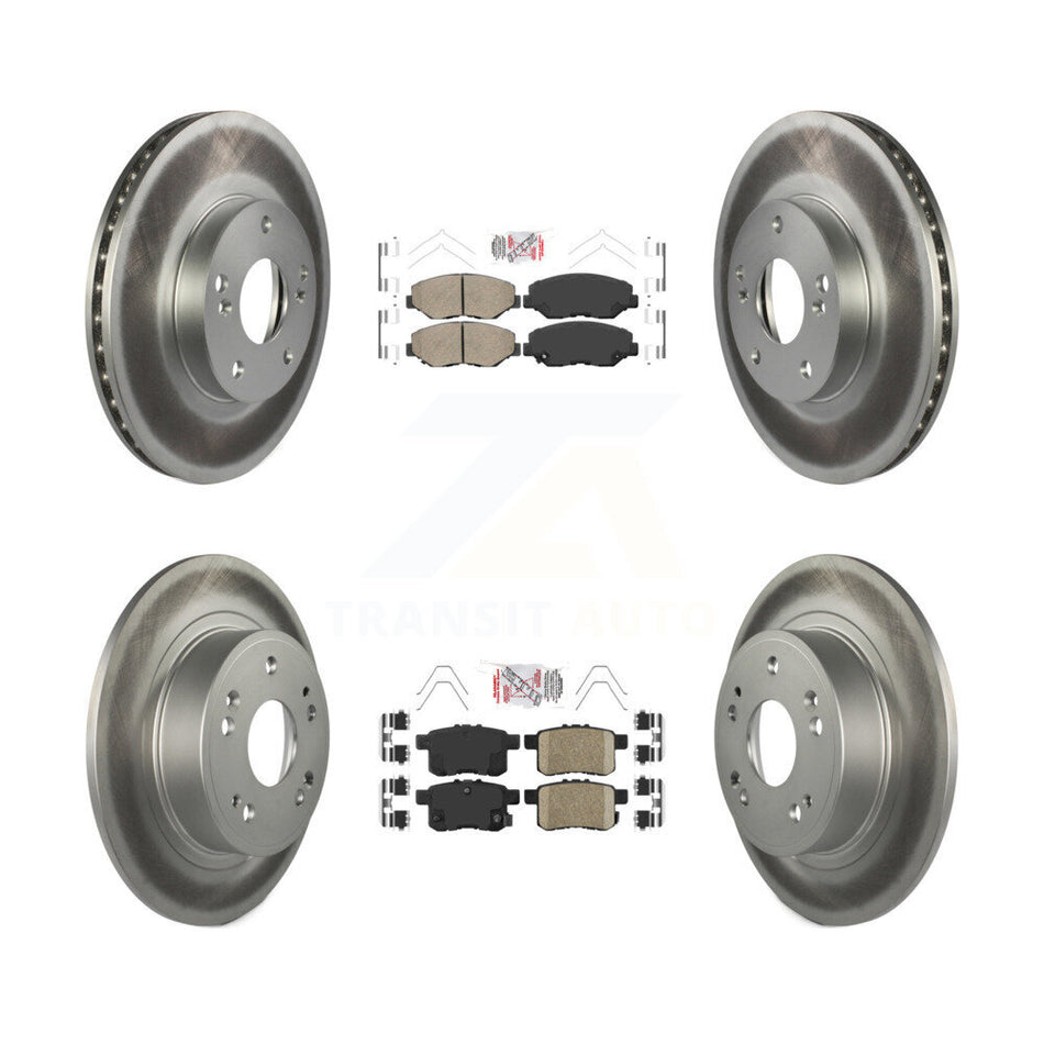 Front Rear Ceramic Pads And Coated Disc Brake Rotors Kit For Honda Accord KGA-101737