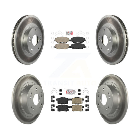 Front Rear Ceramic Pads And Coated Disc Brake Rotors Kit For Honda Accord KGA-101742
