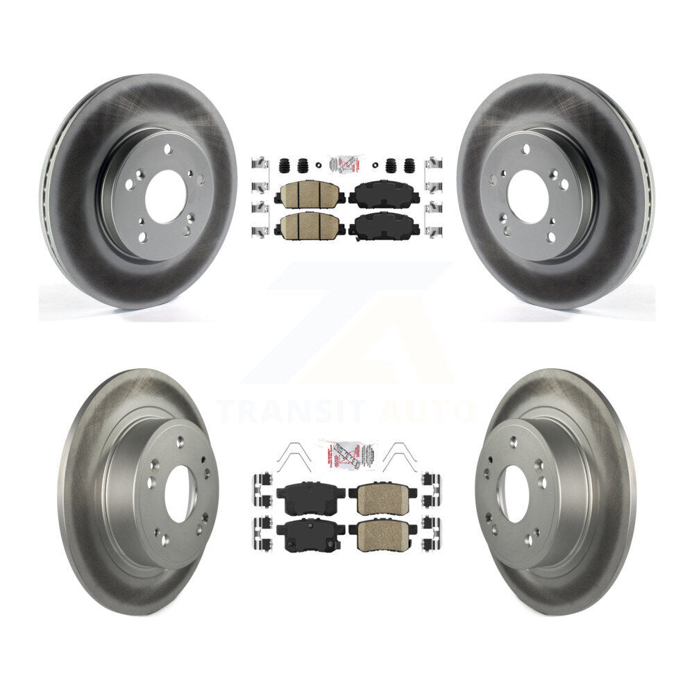 Front Rear Ceramic Pads And Coated Disc Brake Rotors Kit For Honda Accord KGA-101743