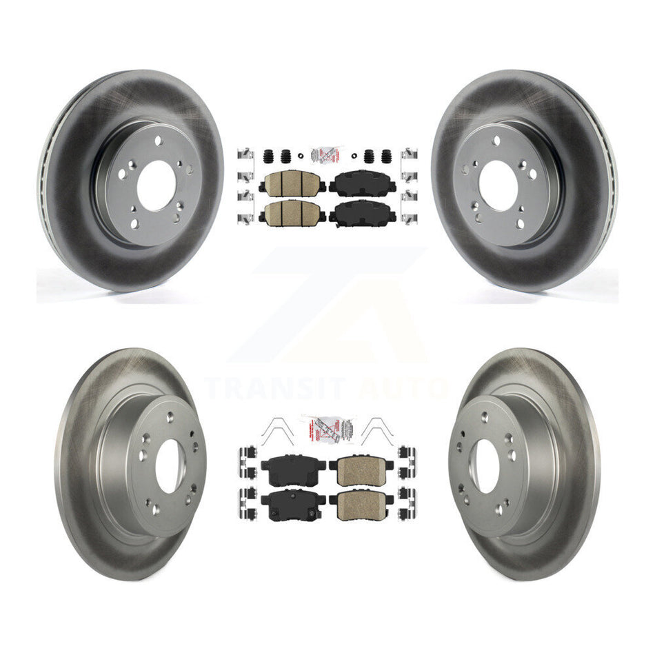 Front Rear Ceramic Pads And Coated Disc Brake Rotors Kit For Honda Accord KGA-101743