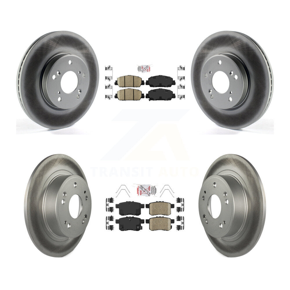 Front Rear Ceramic Pads And Coated Disc Brake Rotors Kit For Honda Accord KGA-101744