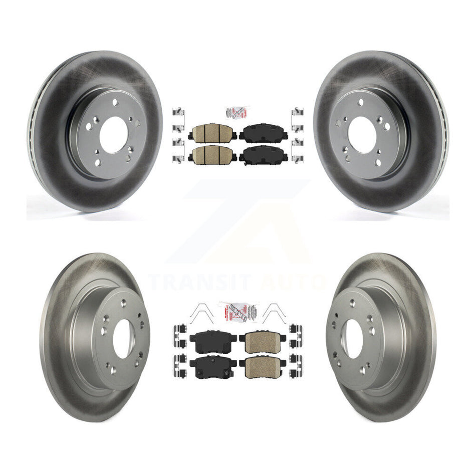Front Rear Ceramic Pads And Coated Disc Brake Rotors Kit For Honda Accord KGA-101744