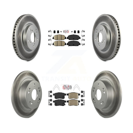 Front Rear Ceramic Pads And Coated Disc Brake Rotors Kit For Honda Accord KGA-101745