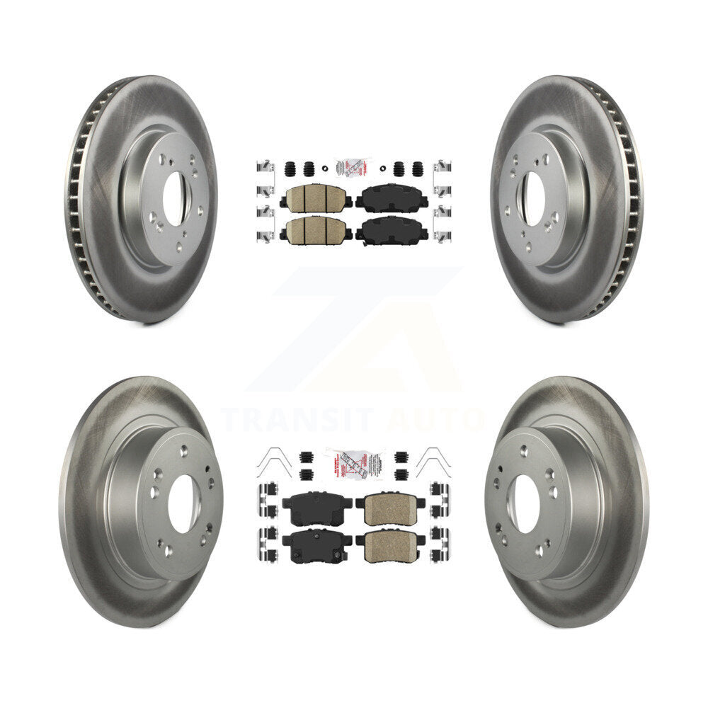 Front Rear Ceramic Pads And Coated Disc Brake Rotors Kit For Honda Accord KGA-101748
