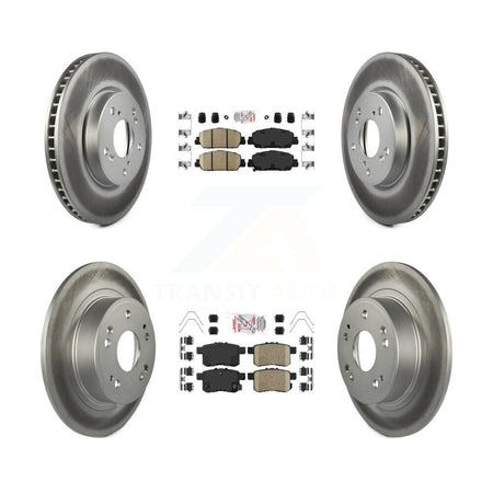 Front Rear Ceramic Pads And Coated Disc Brake Rotors Kit For Honda Accord KGA-101748