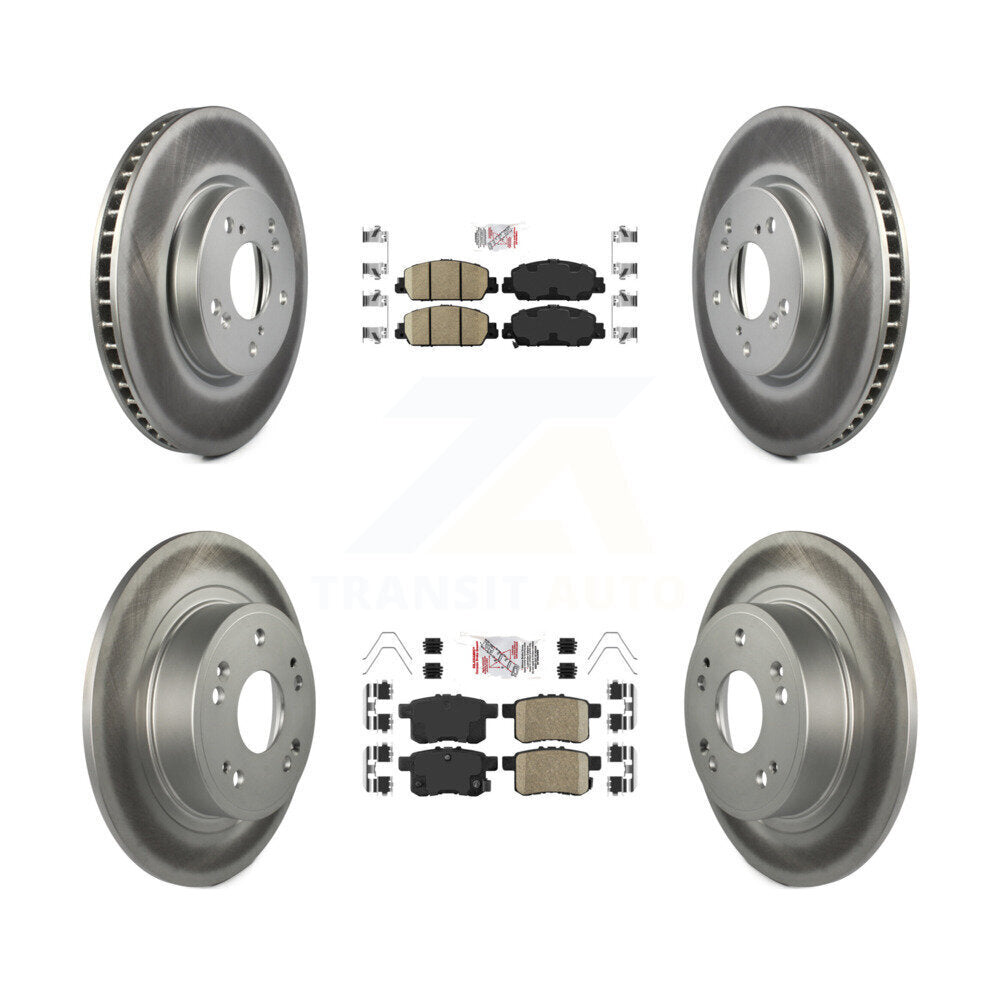 Front Rear Ceramic Pads And Coated Disc Brake Rotors Kit For Honda Accord KGA-101749