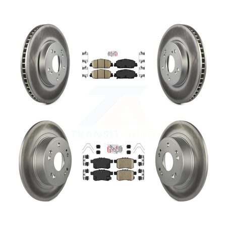 Front Rear Ceramic Pads And Coated Disc Brake Rotors Kit For Honda Accord KGA-101749