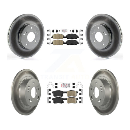 Front Rear Ceramic Pads And Coated Disc Brake Rotors Kit For Honda Accord KGA-101750