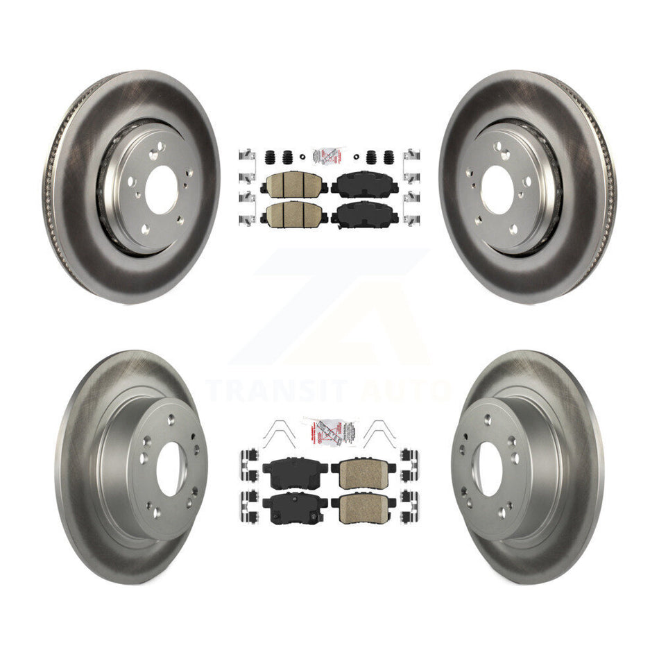 Front Rear Ceramic Pads And Coated Disc Brake Rotors Kit For Honda Accord KGA-101753