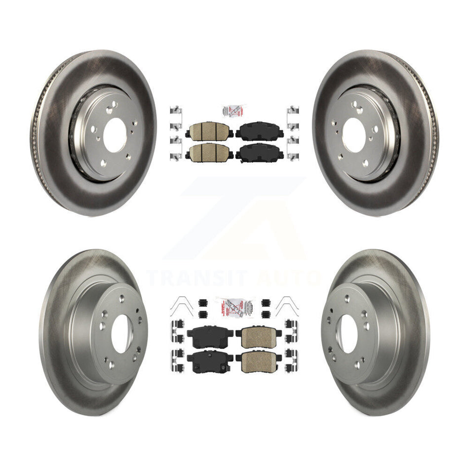 Front Rear Ceramic Pads And Coated Disc Brake Rotors Kit For Honda Accord KGA-101759