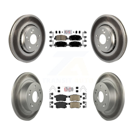 Front Rear Ceramic Pads And Coated Disc Brake Rotors Kit For Honda Accord KGA-101761