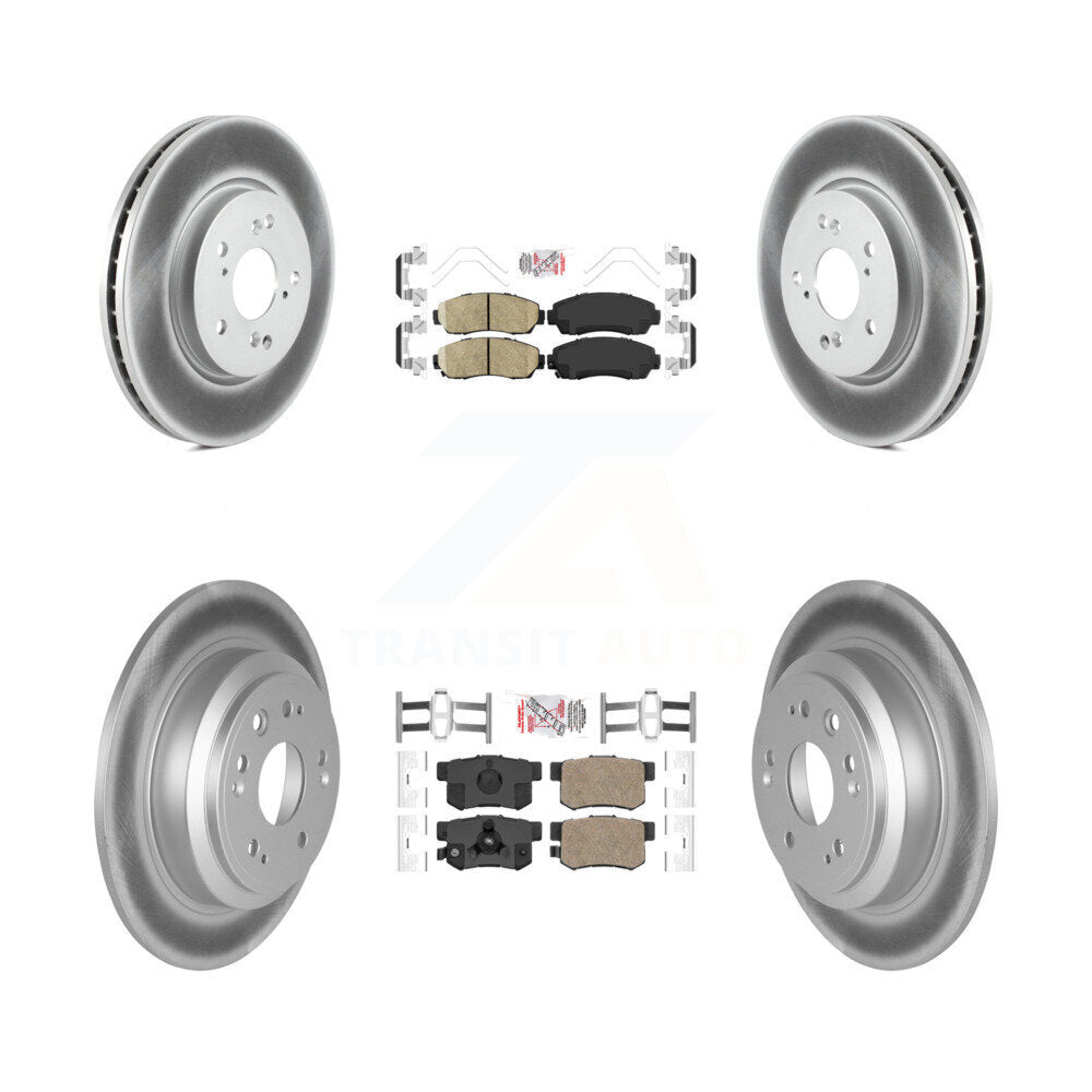 Front Rear Ceramic Pads And Coated Disc Brake Rotors Kit For Honda Accord Crosstour KGA-101765