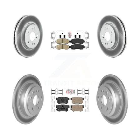Front Rear Ceramic Pads And Coated Disc Brake Rotors Kit For Honda Accord Crosstour KGA-101766