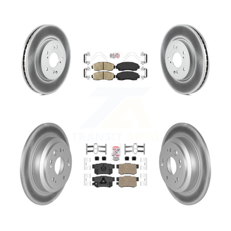 Front Rear Ceramic Pads And Coated Disc Brake Rotors Kit For Honda Accord Crosstour KGA-101767