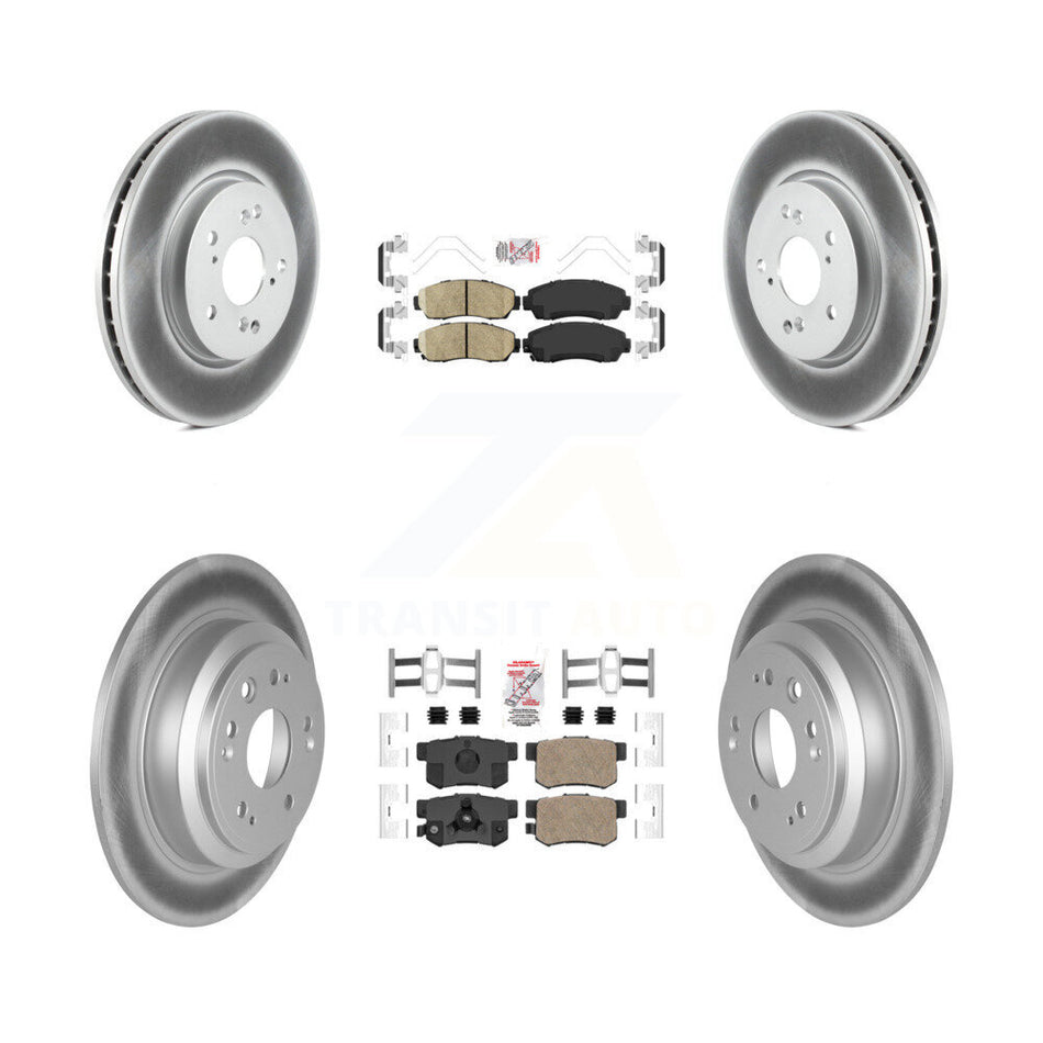 Front Rear Ceramic Pads And Coated Disc Brake Rotors Kit For Honda Accord Crosstour KGA-101767