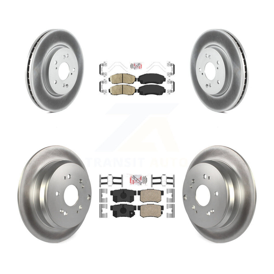 Front Rear Ceramic Pads And Coated Disc Brake Rotors Kit For Acura RDX KGA-101771