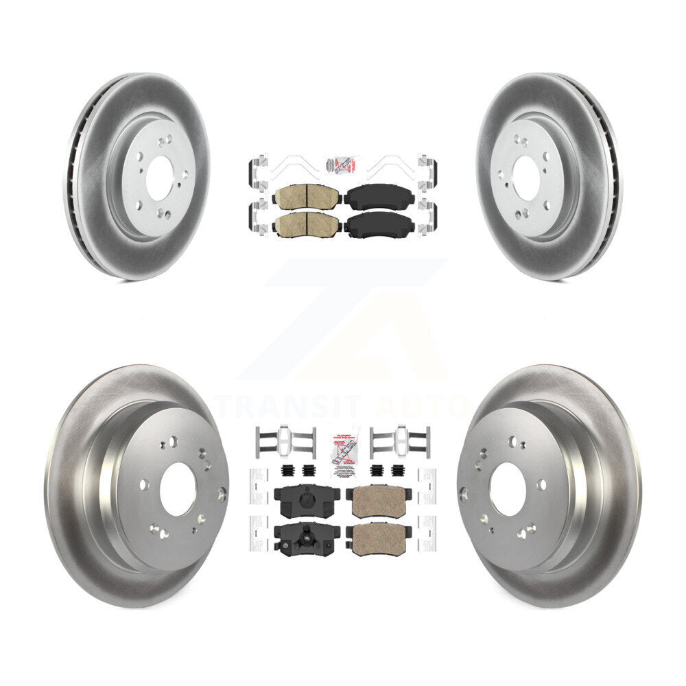 Front Rear Ceramic Pads And Coated Disc Brake Rotors Kit For Honda CR-V Acura RDX KGA-101773