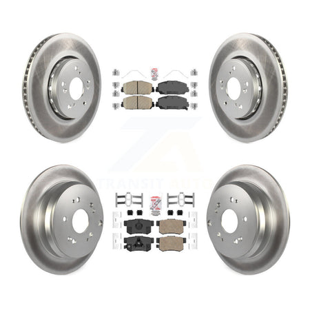Front Rear Ceramic Pads And Coated Disc Brake Rotors Kit For 2013-2018 Acura RDX KGA-101781