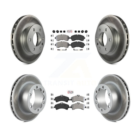 Front Rear Semi-Metallic Pad Coated Brake Rotor Kit For Sprinter 3500 Mercedes-Benz Dodge KGA-101790