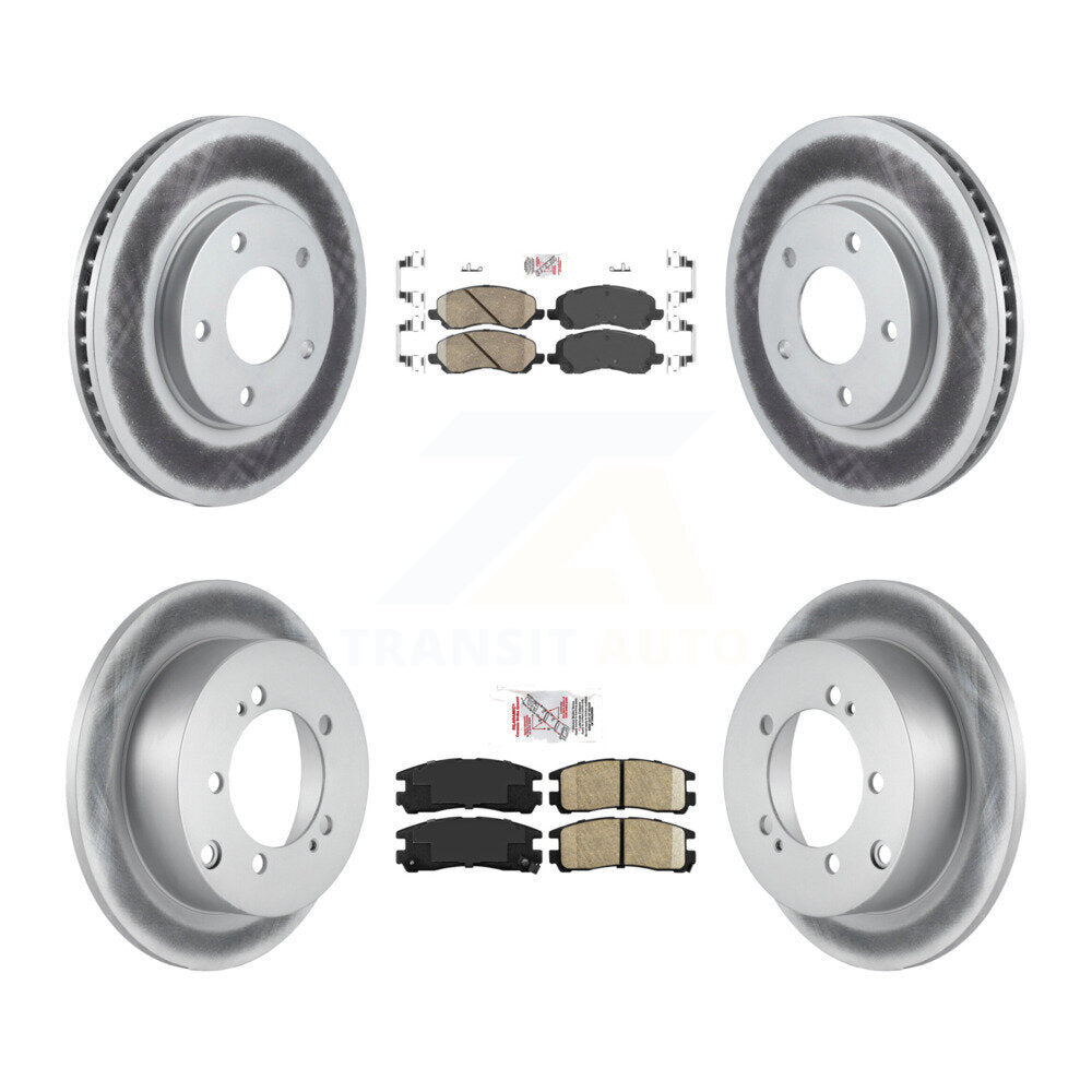 Front Rear Ceramic Pad Coat Brake Rotor Kit For Chrysler Sebring Mitsubishi Eclipse Dodge KGA-101795