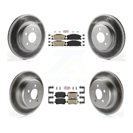 Front Rear Ceramic Pad Coat Disc Brake Rotors Kit For Dodge Charger Pursuit with RWD 3.6L KGA-101798