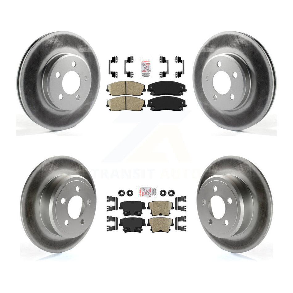 Front Rear Ceramic Pad & Coated Brake Rotor Kit For Dodge Charger Chrysler 300 Challenger KGA-101799