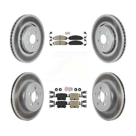 Front Rear Ceramic Pads And Coated Disc Brake Rotors Kit For Dodge Charger KGA-101802