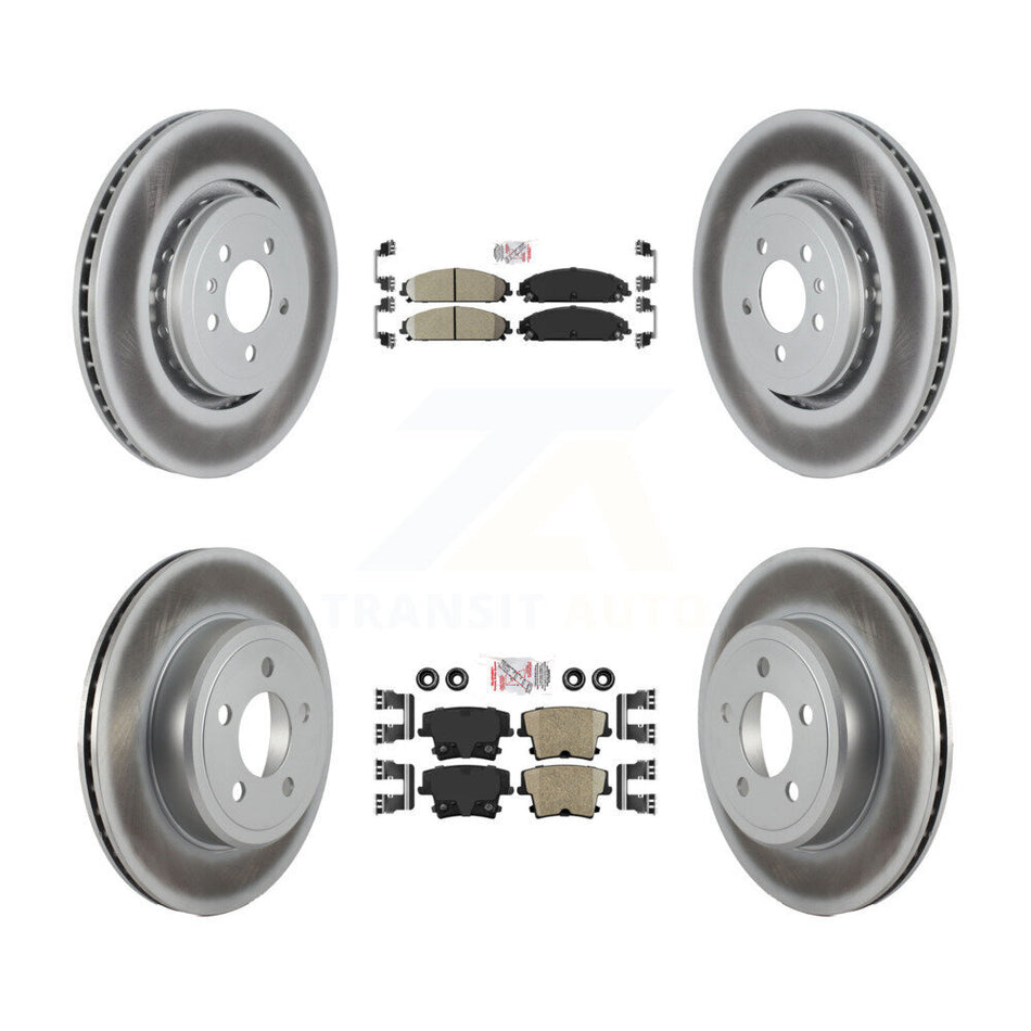 Front Rear Ceramic Pads And Coated Disc Brake Rotors Kit For Dodge Charger KGA-101802