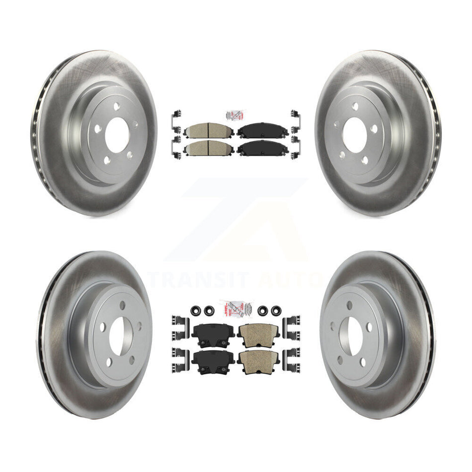 Front Rear Ceramic Pad & Coated Brake Rotor Kit For Dodge Charger Chrysler 300 Challenger KGA-101803